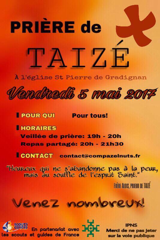 affiche prière Taizé